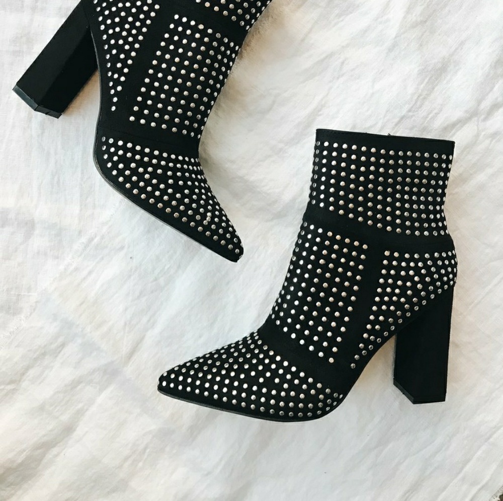 Studded Black Boots